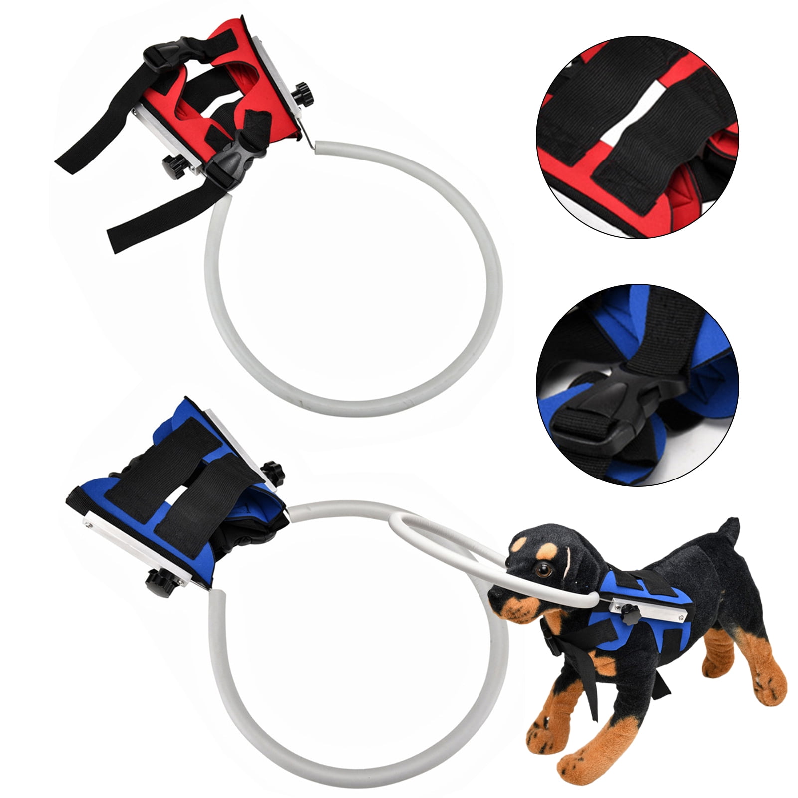Blind Dog Halos Adjustable Wear Resistant Polyester Blind Dog Harness Guiding Device Ring for Pet