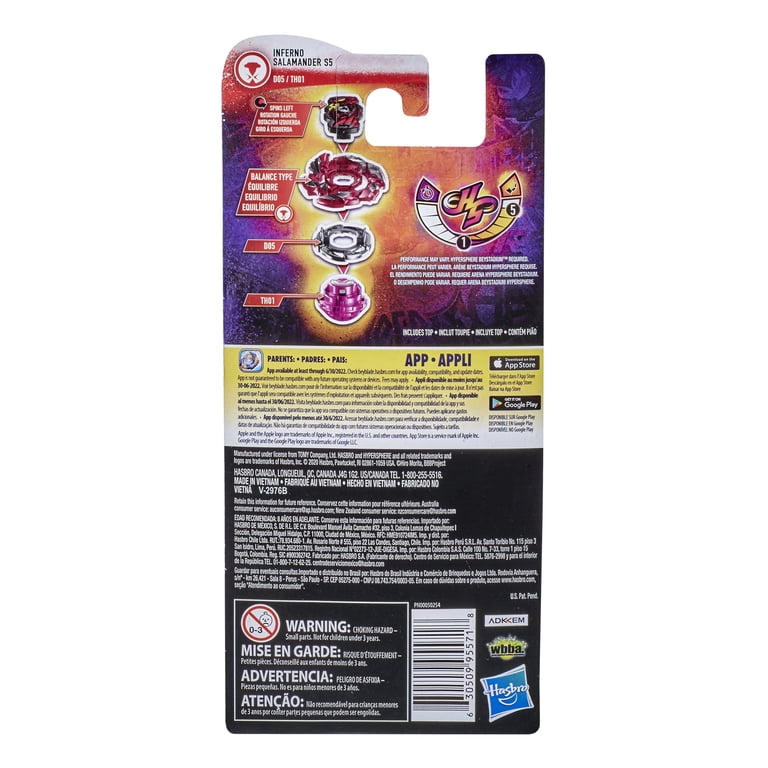 Beyblade Burst Rise Hypersphere Inferno Salamander S5 Single Pack