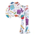 thumbnail image 7 of Grblisyd First Day of School Outfits for Girls Cute Stationery Print Crew Neck Long Sleeve Top and Flared Leg Pants Fall Clothing Set, 7 of 7