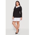 thumbnail image 2 of Women's Plus Size Layered Look Mini Shirt Dress, 2 of 3