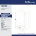 thumbnail image 2 of DreamLine Unidoor-LS 33-34 in. W x 72 in. H Frameless Hinged Shower Door in Brushed Nickel, 2 of 7