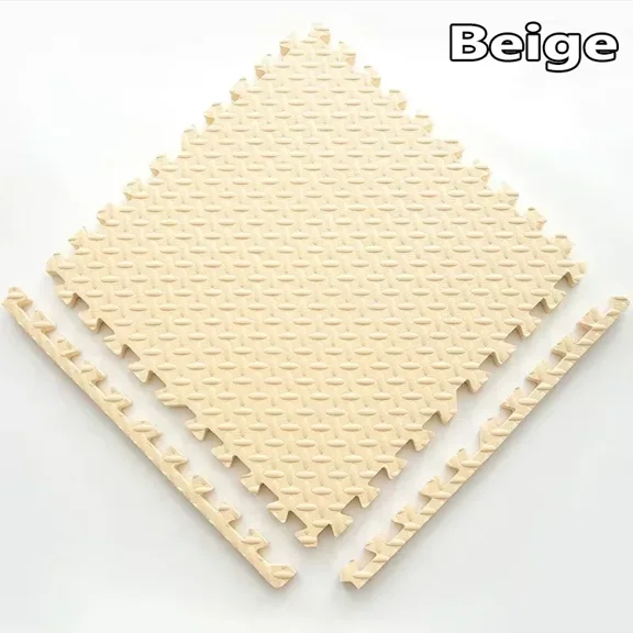 6PCS Sports Gym Mat Protection EVA Leaf Grain Floor Mats Yoga Fitness Non-Slip Splicing Rugs Thicken Shock Room Workout 30*30cm