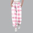 thumbnail image 2 of IFNWSV Girls Joggers Print Drawstring Elastic Waist Sweatpants with Pockets Cuffed Ankle Casual Sport Multicolor 5-6 Years, 2 of 5