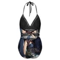 thumbnail image 6 of The Vampire Diaries Women's Swimwear Strap One Piece Backless Tummy Control V Neck Swimsuit Summer Beach Vacation Bathing Suit, 6 of 7