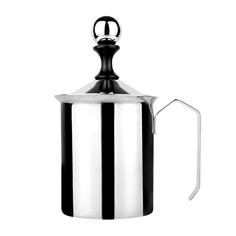 Modern Milk Frother - For Kitchen - Stainless Steel - Black - White -  ApolloBox
