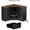 Black, variant on Homieasy L-Shaped Corner Cabinet, Kitchen Pantry Storage Cabinet with Built-In Outlets & 360° Lazy Susan, Farmhouse Coffee Bar Cabinet,Corner Pantry for Kitchen Dining Living Room,Black