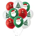 thumbnail image 3 of 100 piezas de globos de látex navideños, globos blancos verdes rojos para decoraciones de fiesta de Navidad, juego de aula escolar, niños kaili Sencillez, 3 of 5