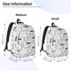 thumbnail image 2 of Disketp Dachshund Dog Puppy print Canvas Backpack Lightweight Travel Daypack Student Rucksack Laptop Backpack-Medium, 2 of 5