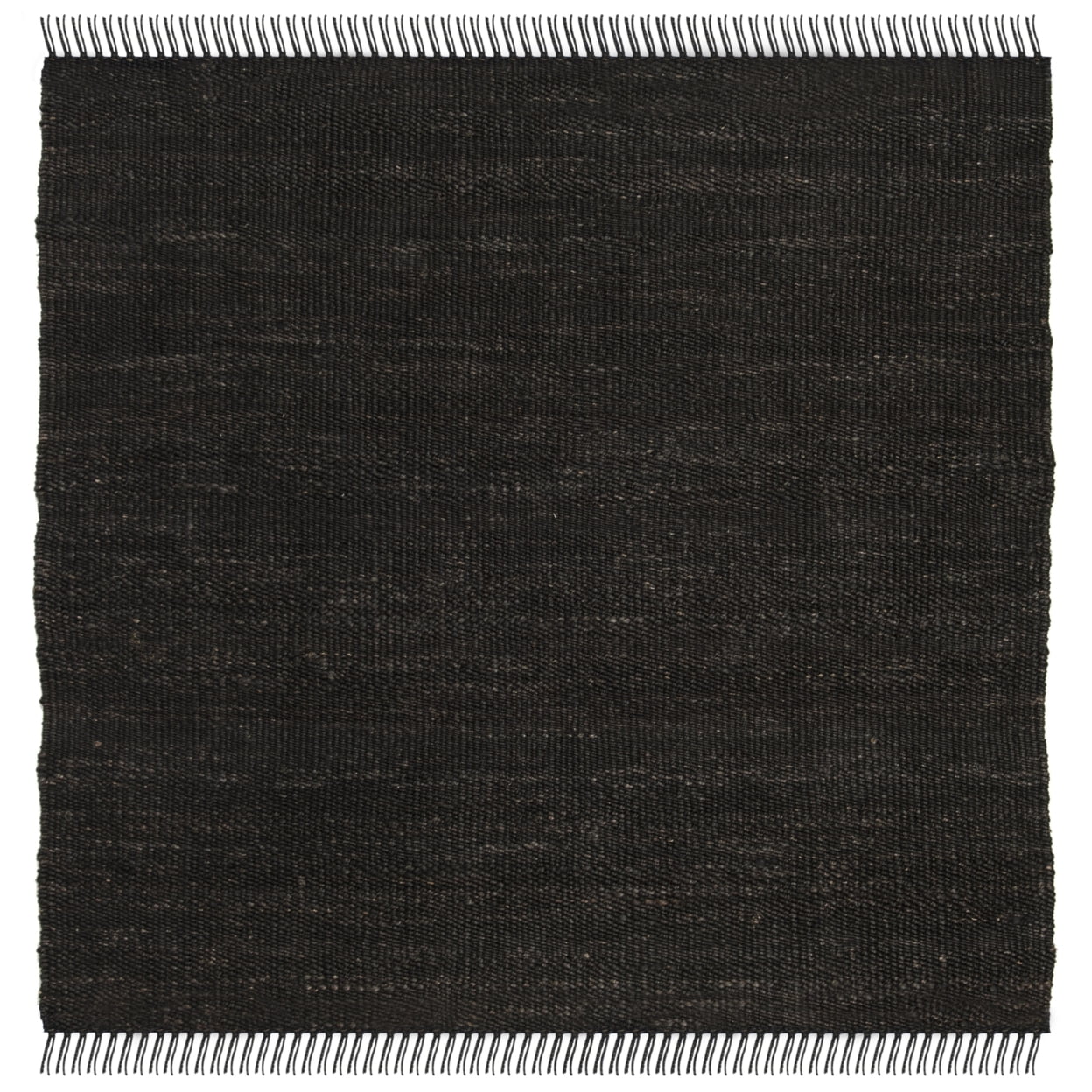 SAFAVIEH Natural Fiber Clara Braided Jute Area Rug, Black, 4' x 4' Round