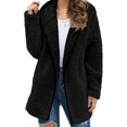 thumbnail image 1 of Abrigo con capucha de felpa, chaqueta con capucha de felpa para mujer, chaqueta con capucha de felpa para mujer, chaqueta para mujer, abrigo elaborado por expertos, 1 of 4