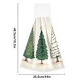 thumbnail image 6 of Yayeee Kitchen Hanging Hand Towels Set of 2 with Loop Bathroom Absorbent Tie Towel, Hand Drawn Christmas Stars, 6 of 7