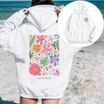 thumbnail image 3 of White Essentials Hoodie, Polyester Oversized Hoodies for Women, Letter Graphic Print Hoodies for Women New York Oversized Long Sleeve Casual Drawstring Fall Pullover Sweatshirt Tops S, 3 of 5