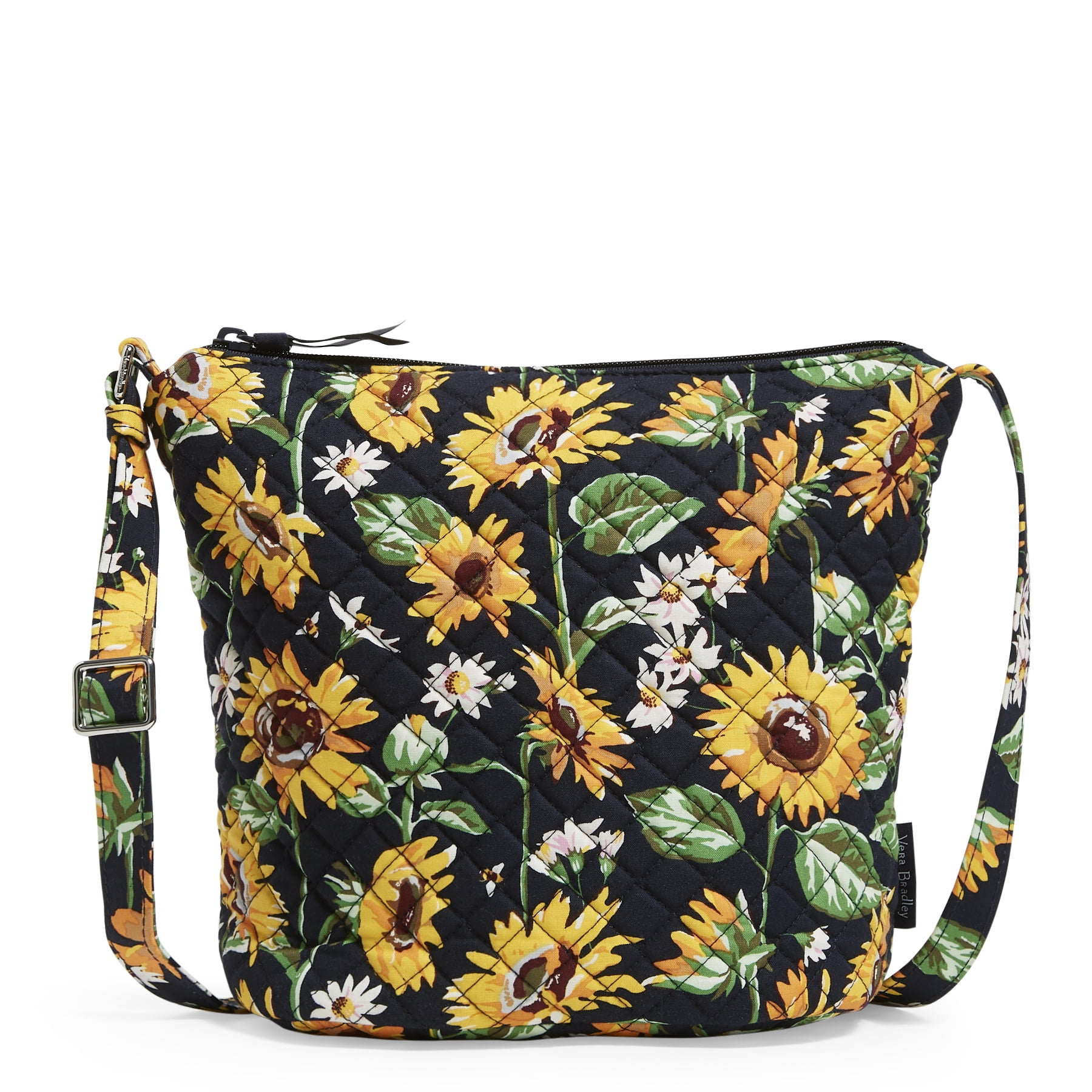 Vera Bradley Women's Recycled Cotton Bucket Crossbody Bag Sunflowers ...