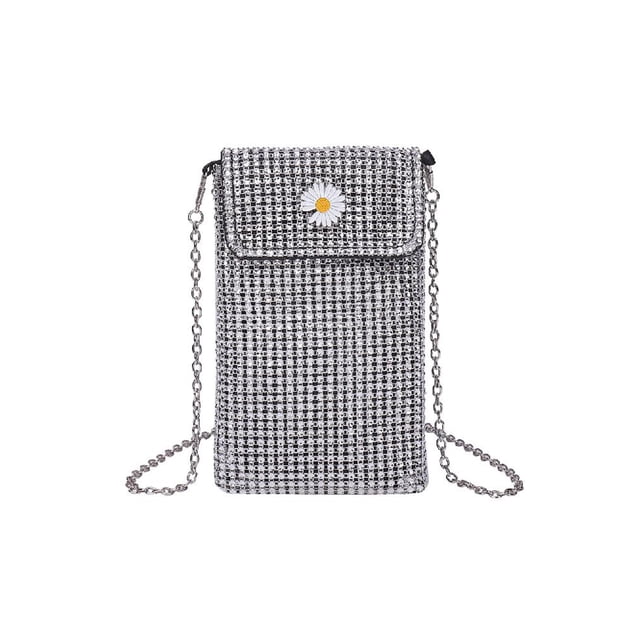 Bolso Bandolera Minibolso Mensajero Mujer Hugtrwg plata