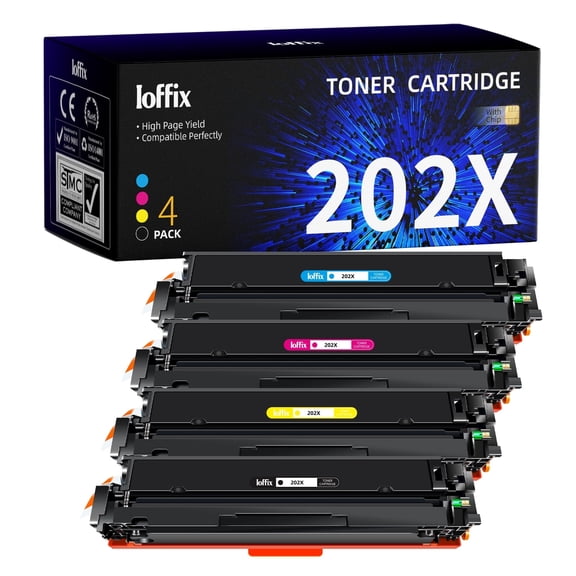 Ioffix 202X Toner Cartridge Set Compatible with HP 202X CF500X Toner Cartridges for HP M281cdw M254dw M254 M281 (BMCY, 4 Pack)