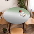 thumbnail image 5 of Sage Green Elastic Fitted Round Table Cover Ombre Green Grey Waterproof Outdoor Tablecloth for Holiday Party, Picnic, Patio & Dining Fits Tables Up to 36"-44", 5 of 8