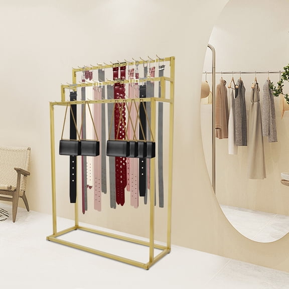 3-Tier Belt Hanger, Floor Mounted Belt Hanger, Metal Belt Organizer with 39 Hook