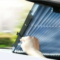 thumbnail image 3 of Parasol retráctil para parabrisas de verano, plegable, reflector de rayos UV para coche, 70 x 160 cm (27,56 x 63 pulgadas), 3 of 4