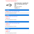 thumbnail image 2 of Exhaust Line Gasket - Compatible with 2012 - 2014 Mercedes-Benz CLS63 AMG 2013, 2 of 2