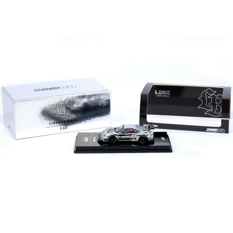 Finclassically LBWK F40 ミニカーセット Amazon.com: Inno Models LBWK (Liberty Walk) F40 Chrome