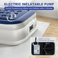 thumbnail image 4 of Ktaxon 18in Twin Air Mattress with Built-in Pump, Elevated Inflatable Airbed, Blow up Mattress for Camping Home Guests, Blue & White, 4 of 10