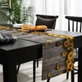 thumbnail image 4 of Yellow Sunflower Cotton Linen Table Runner 13 x 90 inch Butterfly Spring Floral Wooden Grain Non-slip Rectangular Dining Table Decor for Wedding Party Holiday Dinner, 4 of 8
