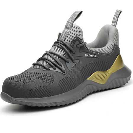 

Tanleewa Lightweight Safety Shoes for Men Steel Toe Work Shoes Nonslip Sneakers Shoe Size 8.5