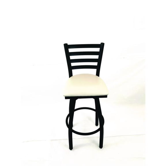 JMC Furniture JMCBBBVSCRM Boggs Series Barstool, Supports Up to 300 lbs, 30.5 in. Seat Height, Cream Seat, Black Back & Base