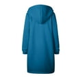 thumbnail image 3 of Dovford Oversized Hoodies for Women Zip Up Knee Length Tunic Sweatshirts Casual Long Sleeve Spring Hooded Jackets With Pocket, 3 of 6