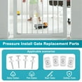thumbnail image 2 of Gate Adapter 4PCS Gate Threaded Spindle Rod Pressure Gate Replacement Parts Screw Mounted Bolts Kit for Pets Gates,4 * wall retainers 4 * bolts,White, 2 of 7