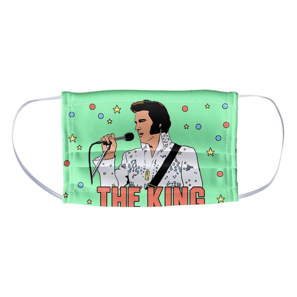 Elvis Presley The King Illustrated 1-Ply Reusable Face Mask Covering ...