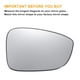 thumbnail image 3 of Reemplazo de vidrio del espejo retrovisor derecho Unique Bargains 1 Pcs, vidrio blanco no calefaccionado con ajuste trasero para Honda Accord 18-22, 3 of 6