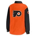 thumbnail image 3 of Women's WEAR by Erin Andrews Orange/Black Philadelphia Flyers Colorblock Button-Up Shirt Jacket, 3 of 3
