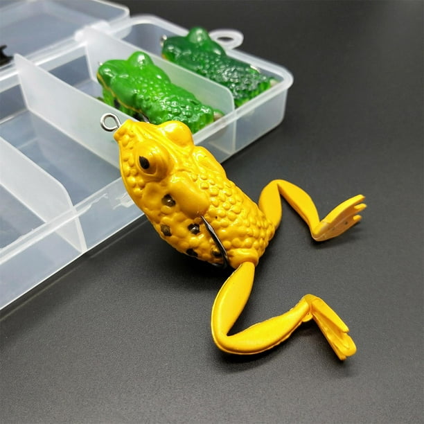 5 Pcs Frog Fishing Lures Kit Soft Bionic Fishing Lure Lifelike Frog  Topwater Bait Artificial Bait with Hooks Fishing Tackle 2.2 in 0.6 oz / pc  