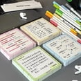 thumbnail image 3 of 100 Pads/Pack Simplicity Paper Posted It Sticky Note Pads Office Supplies Planner Sticky Notes Transparent Inches Sticky Note Pads Scrapbooking Notepads Notepads Posits PINK, 3 of 8