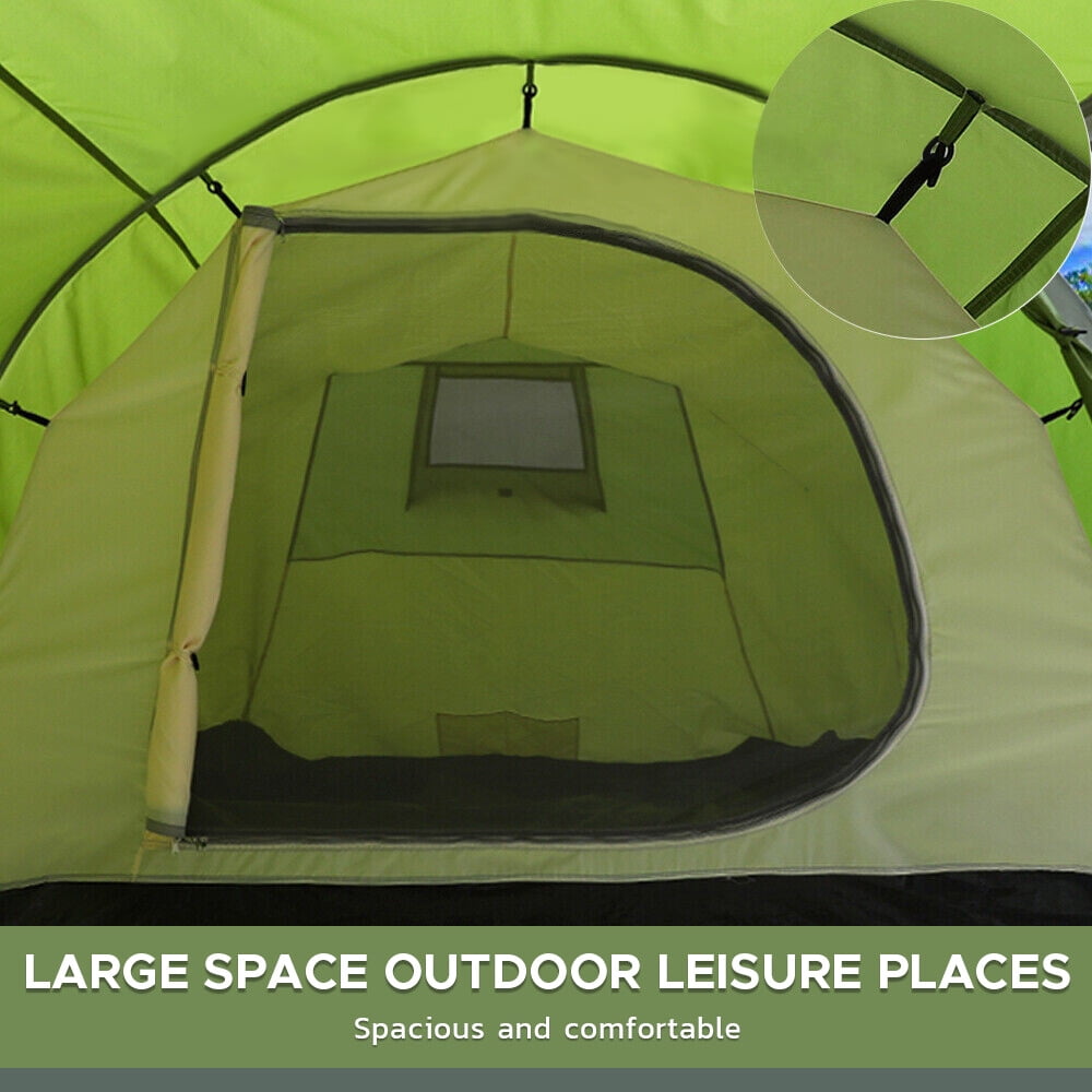 ASTRAEA 3-4 PersonTents for Camping, Waterproof Tunnel Tent with Vestibule & 2 Devided Rooms, Bicycle Tent with Footprint for Bikepacking Travel Hiking Mountaineering