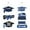 Blue, variant on Graduation Decorations 2025 Clearance! 2Pcs Graduation Door Hanger Decor Graduation Hanging Signs Class 2025 Paper Congrats Grad Signs for Graduation for Indoor Outdoor Decor