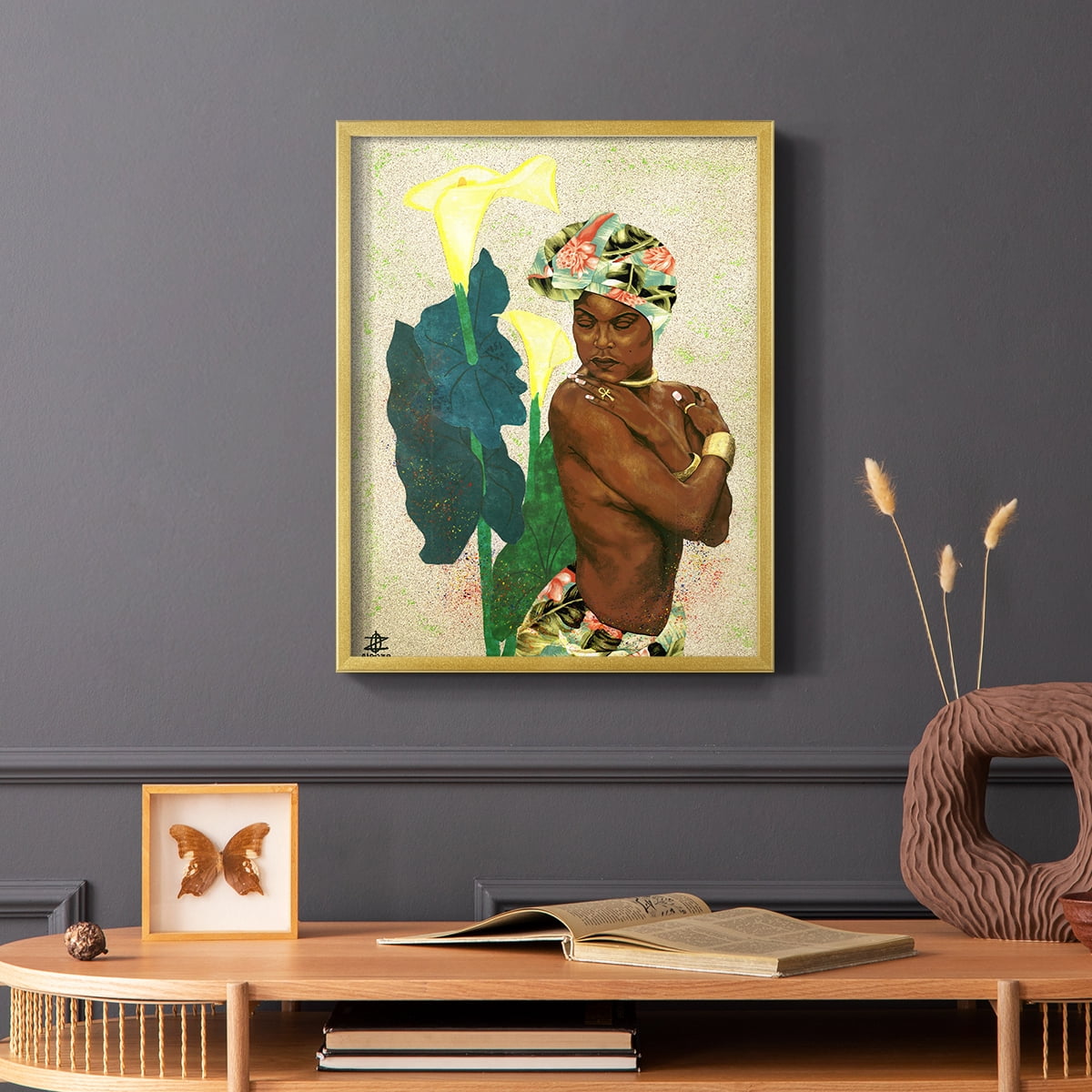 Woman Strong II Framed Print - Solid Wood in Single Picture Frame Solid Wood 2 Framed Print