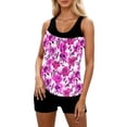 thumbnail image 1 of REDARER Ensemble Tankini Deux Pièces à Imprimé Floral avec Short de Bain Assorti pour Femmes Plage, 1 of 5