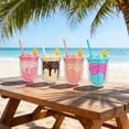 thumbnail image 3 of 1pack Ice Cream-Shaped Cups with Straws, Holds 14 oz, BPA Free Plastic, Birthday Party Supplies, Multi-Color, 3 of 12