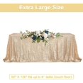 thumbnail image 4 of GFDYREE Sequin Tablecloth, Wedding, Sweetheart, Christmas Tree, Rectangular, 90"x 156", Light Gold, 4 of 5