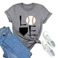 thumbnail image 5 of WTXUE T-Shirts Short Sleeve, Crew Neck Graphic Tees Women's Loose T Shirt Top Shirts for Women Letter Print | Casual for Women Grey S, 5 of 5
