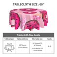 thumbnail image 2 of Pink Sweet Doughnut Round Tablecloth Dessert Pattern Table Cover For Home Picnic Events Party Funny Protection Table Cover, 2 of 4