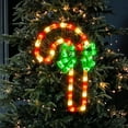 thumbnail image 2 of Christmas Window Silhouette Lights | Lighted Double-Sided Candy Cane Decoration with 50 Incandescent Mini Lights | White Wire | Indoor/Outdoor Holiday Decor for Walls, Doors & Glass, 2 of 6