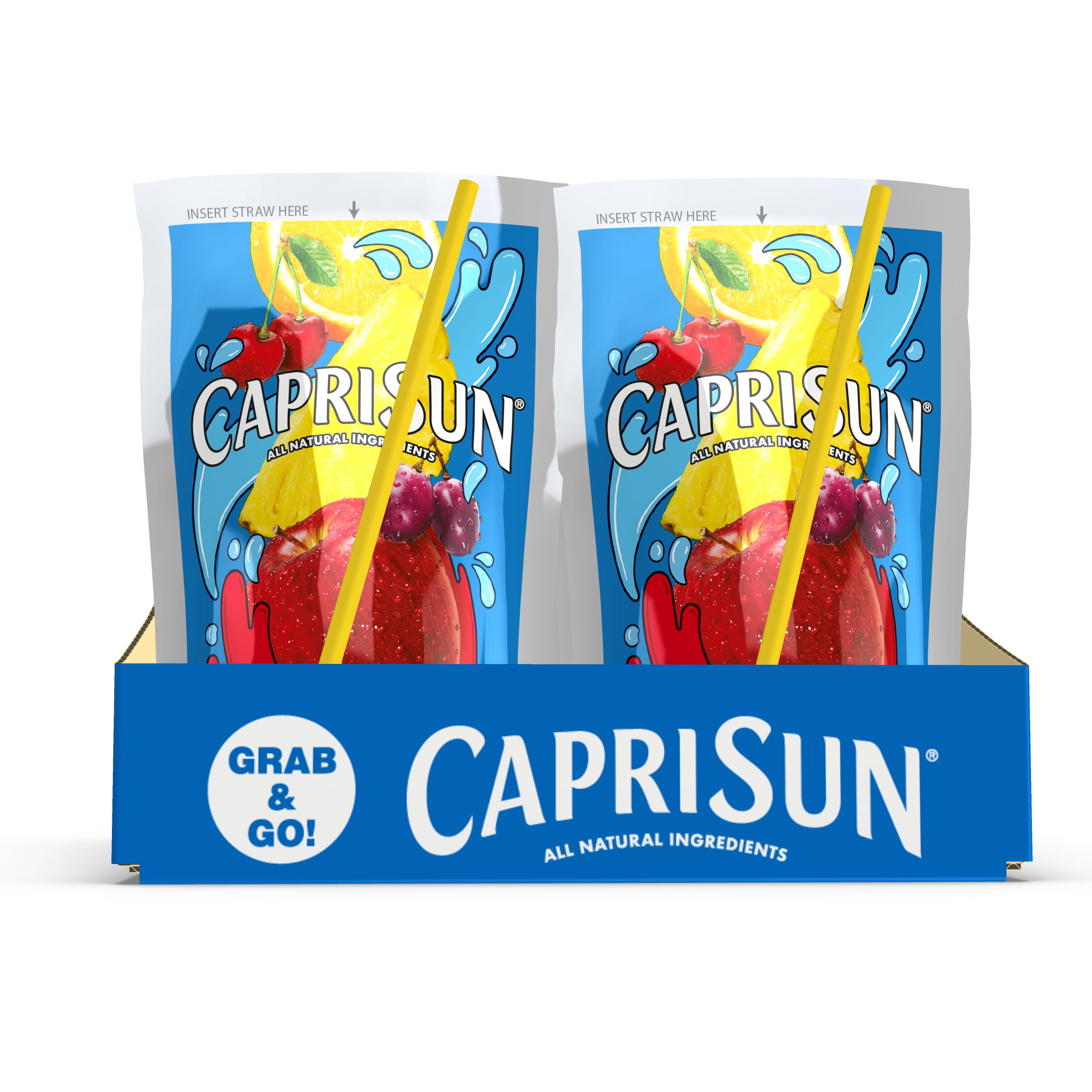 (10 pack) Capri Sun Fruit Punch Juice, 6 fl oz Pouch