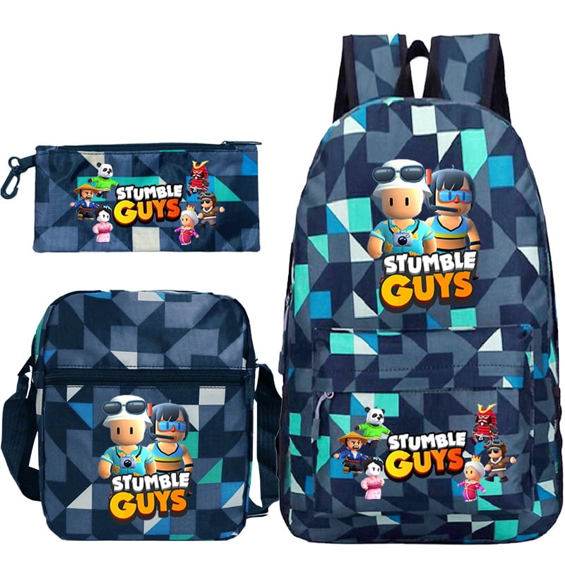 Game Stumble Guys Kids 16-inch Backpacks Cartoon Anime Figures