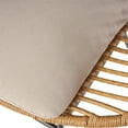 thumbnail image 5 of GDF Studio Aleah Indoor Woven Faux Rattan Chairs with Cushions, Set of 2, Light Brown and Beige Finish, 5 of 10
