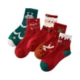 thumbnail image 2 of Calcetines navideños de algodón,Calcetines navideños de algodón Calcetines rojos Tubo medio,Calcetines tobilleros de invierno cálidos y transpirables suaves para hombres y, 2 of 8