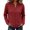 *Red, variant on VBVC Women's Ribbed Full Zip Mock Neck Cardigan , Ladies' Slim Fit Long Sleeve Top , Casual Lightweight Jacket For Women, Blue , S-5XL