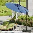 thumbnail image 5 of Costway 10' Hanging Umbrella Patio Sun Shade Offset Outdoor Market W/ Cross Base Blue, 5 of 10
